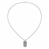 Collier Ethos pendentif dog tag reptile argent 925 — vue 3