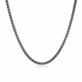 Collier Ethos maille franco gunmetal 24 po argent 925