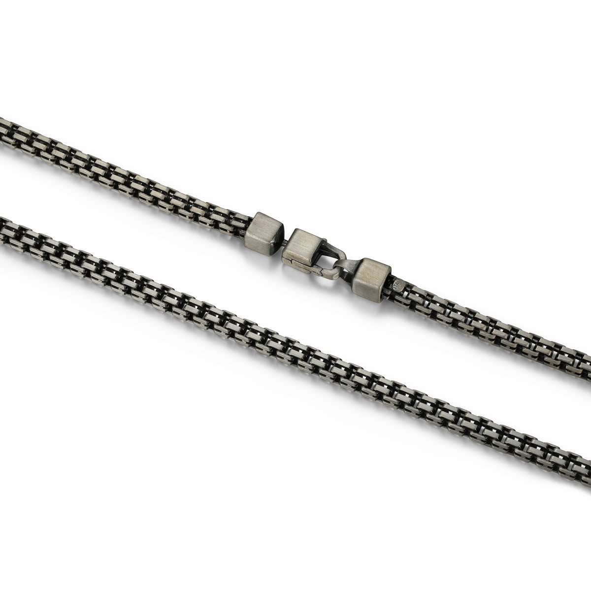 Collier Ethos maille franco gunmetal 24 po argent 925 — vue 2