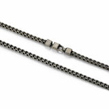 Collier Ethos maille franco gunmetal 24 po argent 925 — vue 2