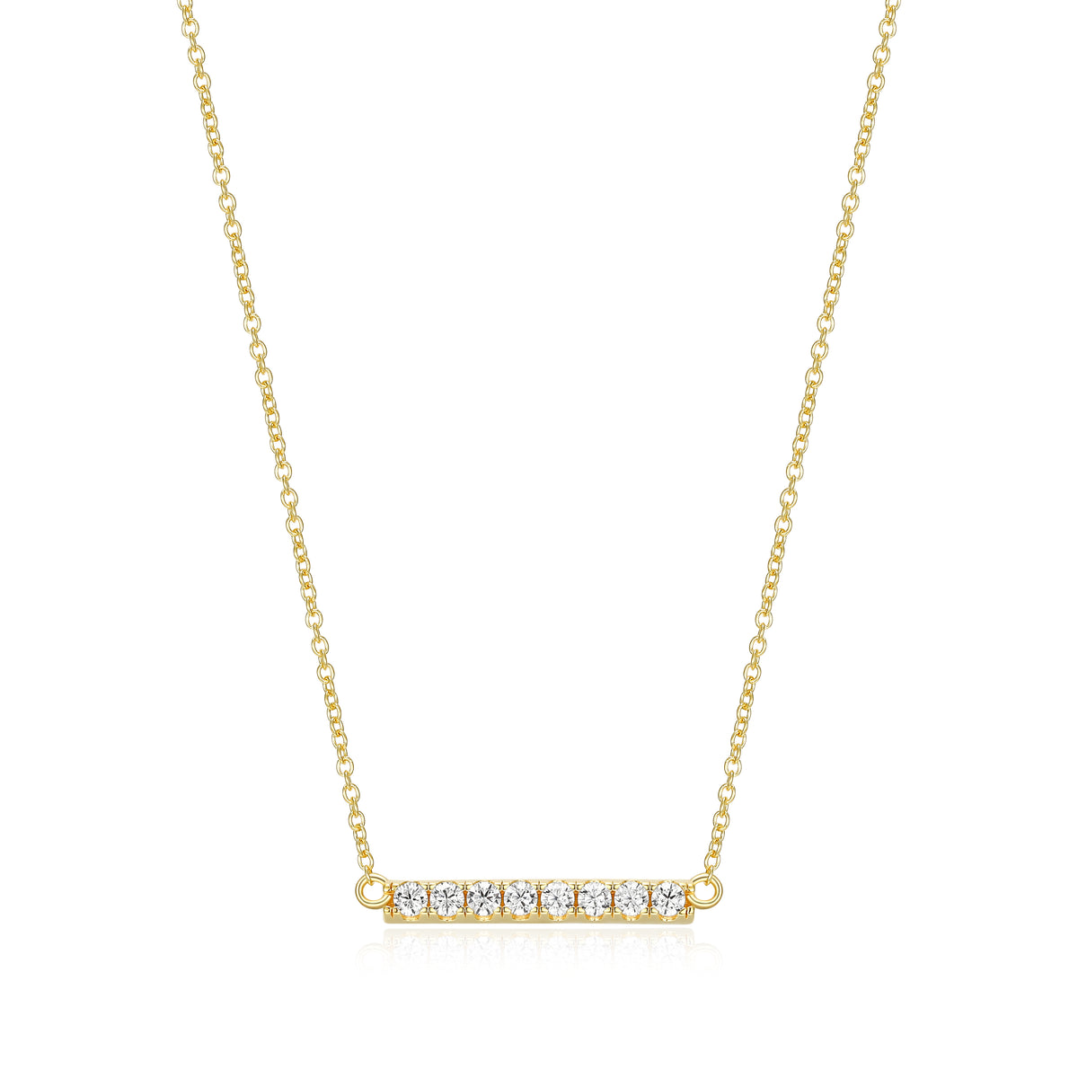 Collier barre Reign en argent 925 plaqué or 18K