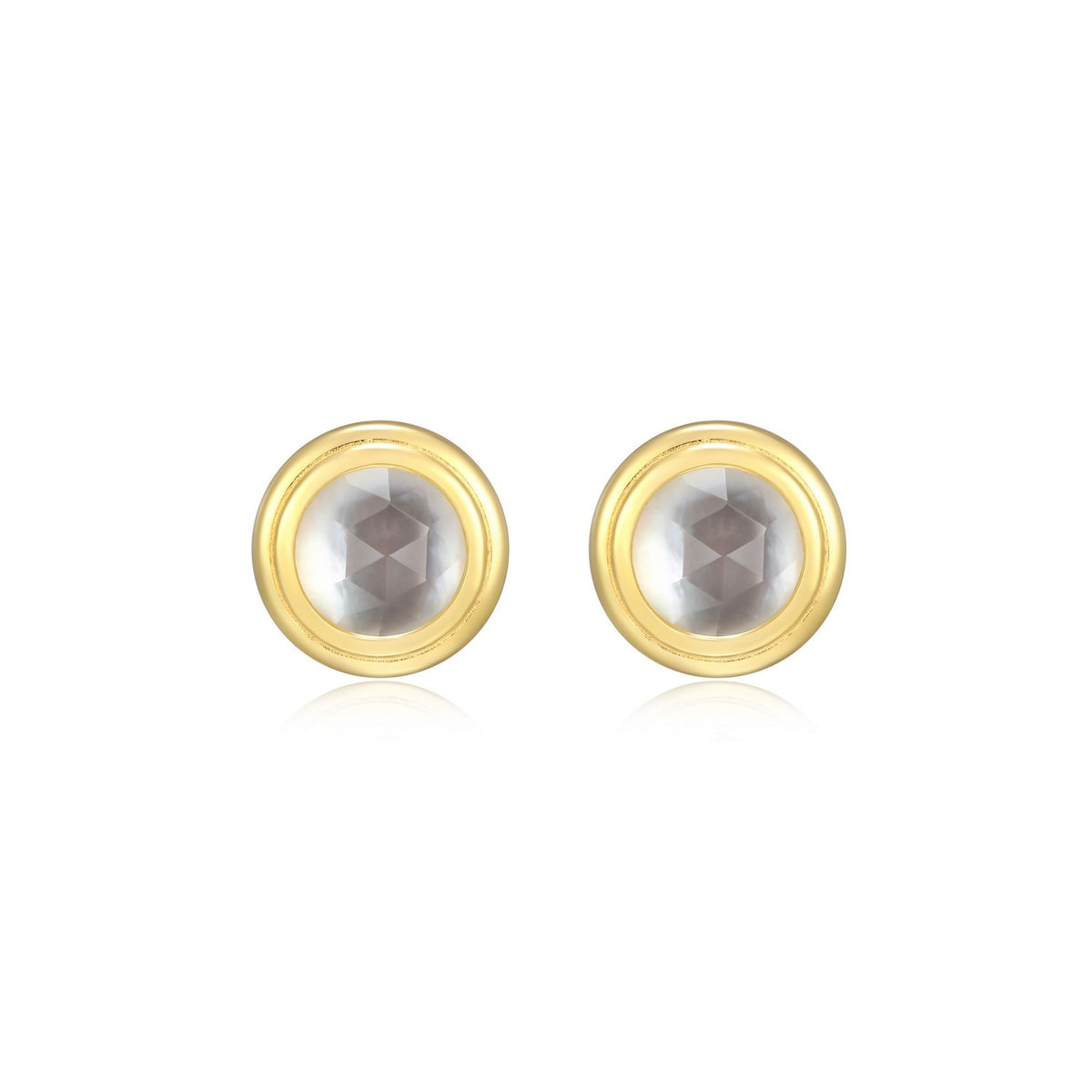 North Star Zircon Stud Earrings β Reign Gold Plated Silver