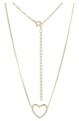 Collier Pendentif Cœur Ouvert Plaqué Or – Reign Argent 925
