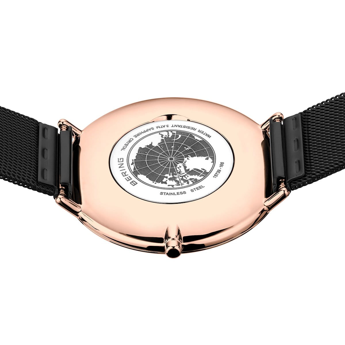 Bering Ultra Slim 39mm Noir Or Rose