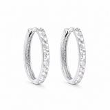 Boucles d'Oreilles Huggies Coupe Diamant Or 10K
