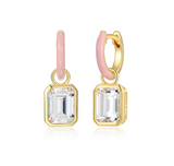 Huggies Reversible 18K Gold Zircon β Reign 925 Silver