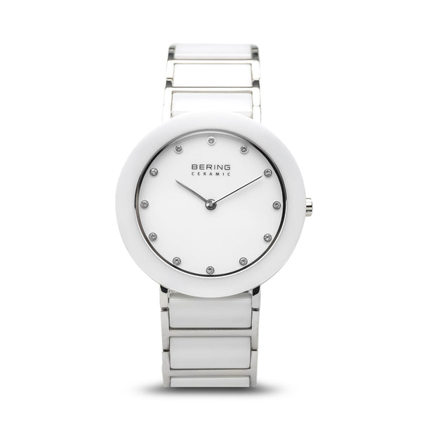 Montre Bering Ceramic 11435-754 bleu et or rose