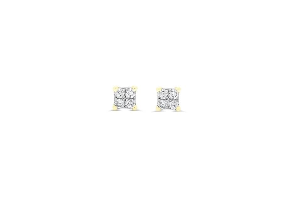 B.O. OR JAUNE 14K CARRÉ C.Z 4005D