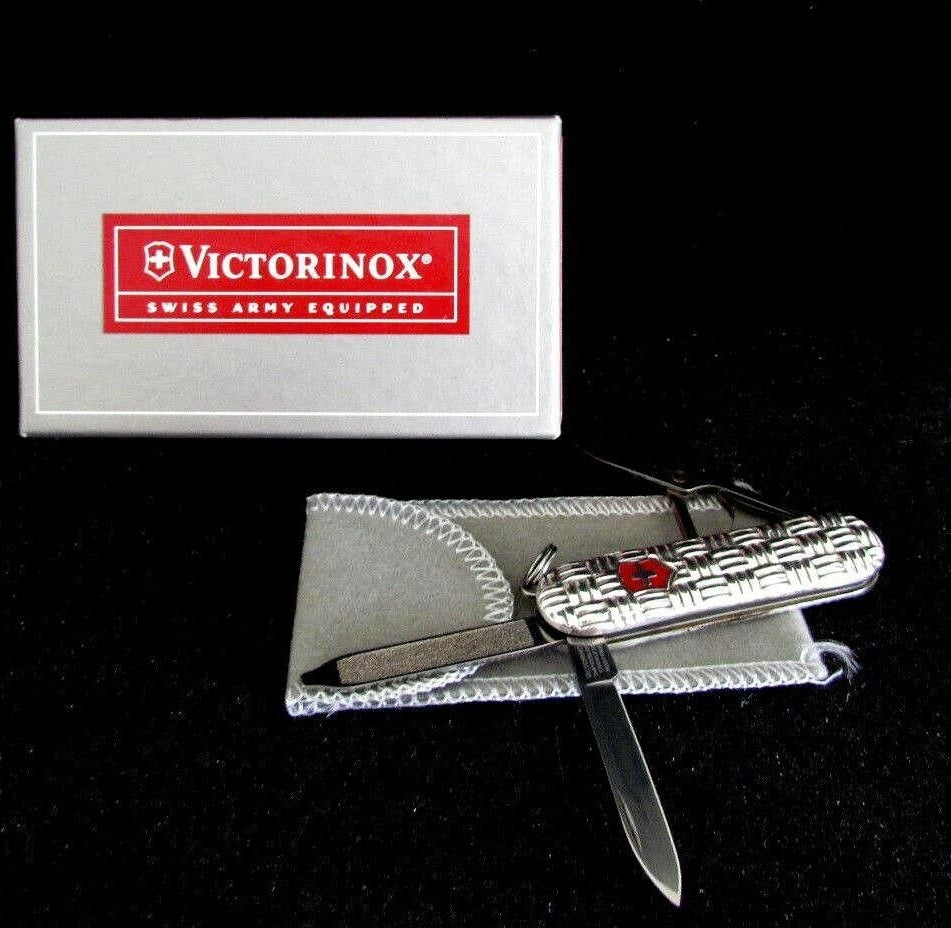 Couteau Victorinox Classic Basketweave argent sterling