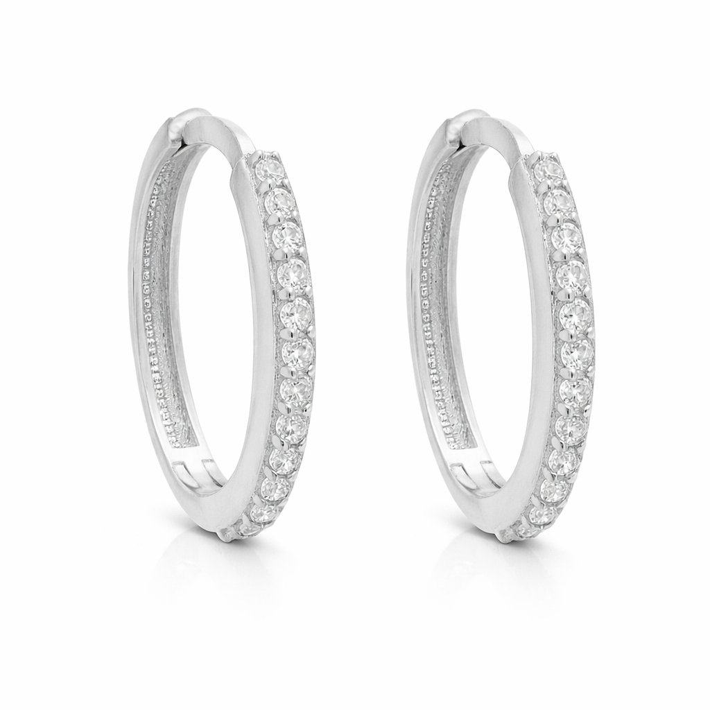 Boucles d'Oreilles Huggies Or 10K Zircon