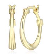 Boucles d'Oreilles Huggies Plaqué Or – Elle Argent 925