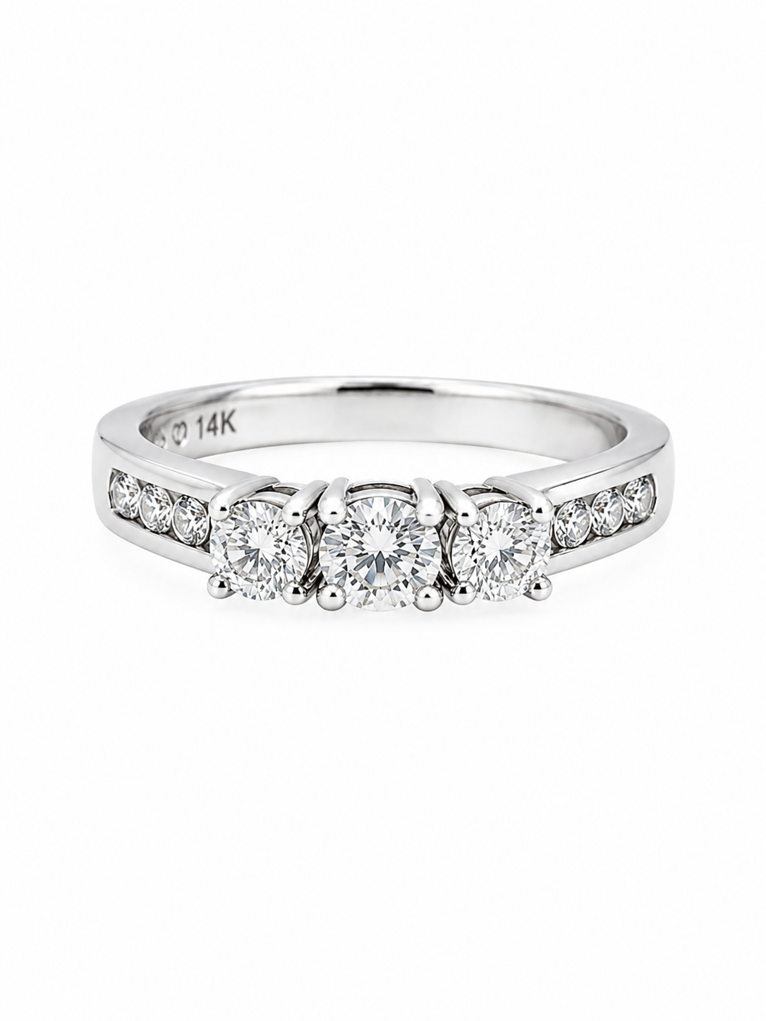 Bague Or Blanc 14K Diamant 0,60ct