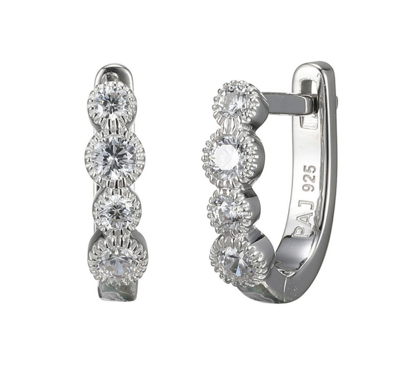 Huggies Milgrain Zircon – Reign Argent 925