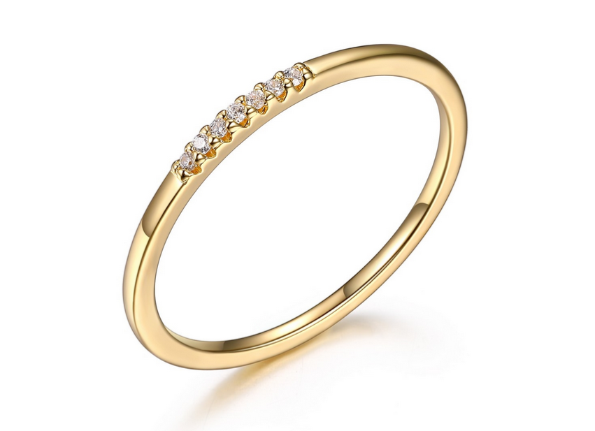 Bague Zircon Plaqué Or – Reign Argent 925
