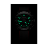 Montre chronographe Victorinox Swiss Army 42 mm noire, aiguilles luminescentes dans le noir
