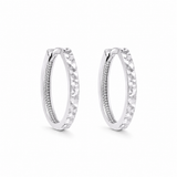 Boucles d'Oreilles Huggies Coupe Diamant Or 10K