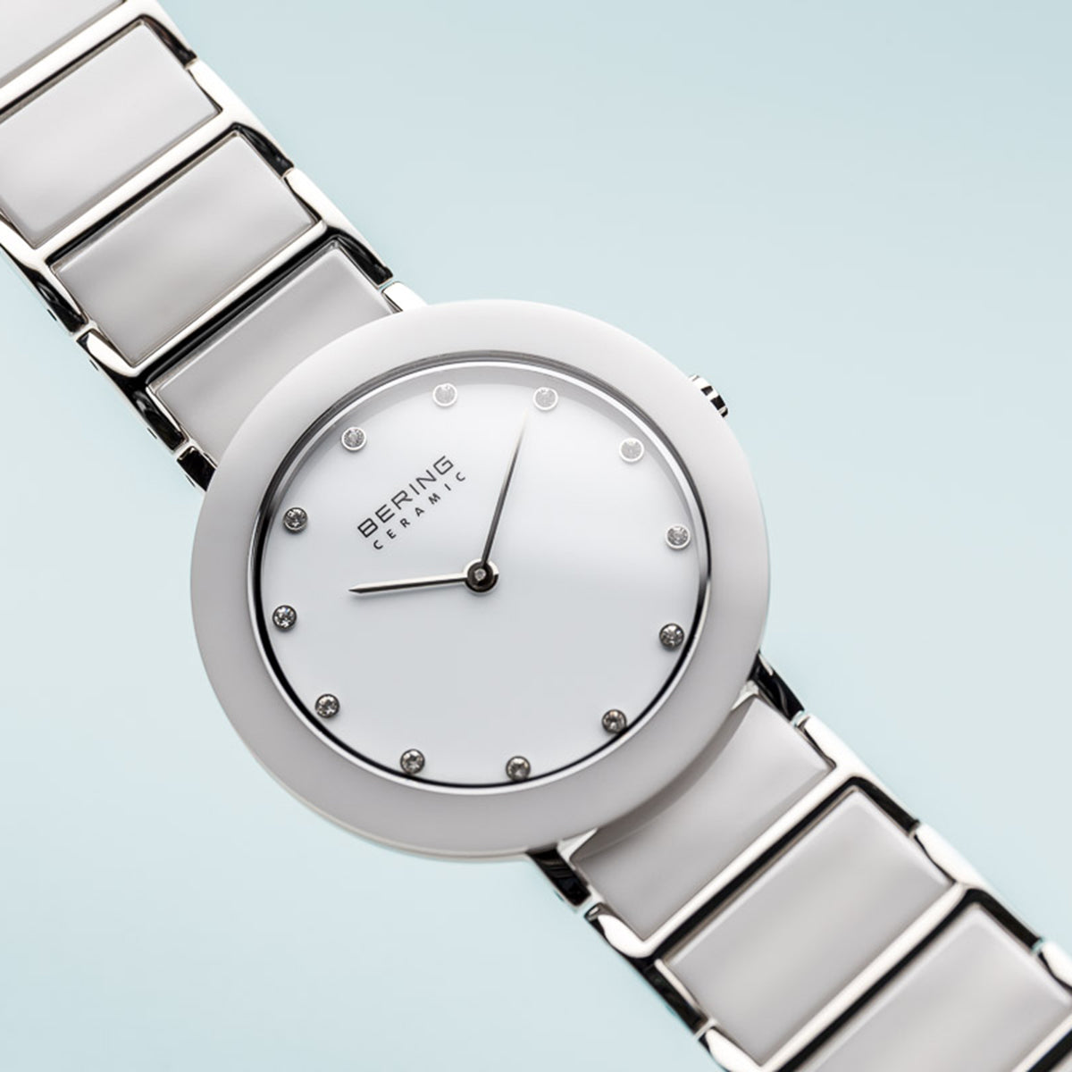 Montre Bering Ceramic 11435-754 bleu et or rose