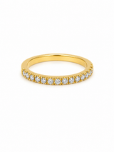 Bague Semi-Éternité Or 14K Diamants 0,42ct