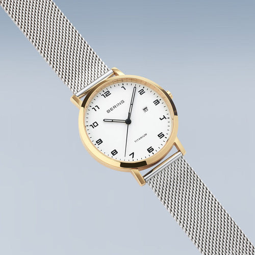 Bering Titanium Femme Cadran Blanc 34mm