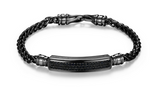 Bracelet Barre Saphir Noir Gun Métal – Ethos Argent 925