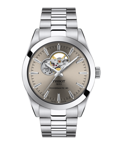 Tissot Gentleman Powermatic 80 Open Heart White Dial