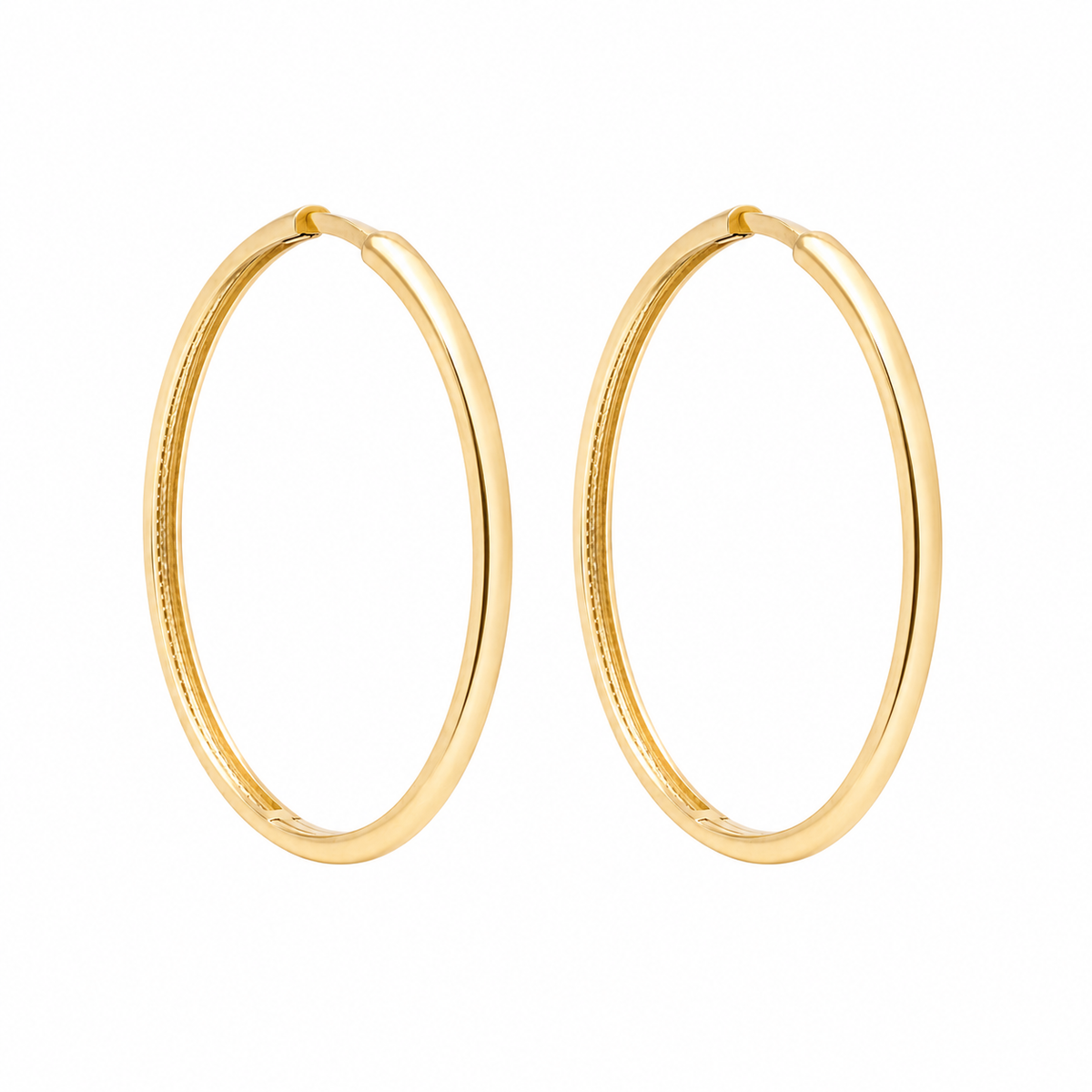 Boucles d'Oreilles Huggies Lisses Or 10K