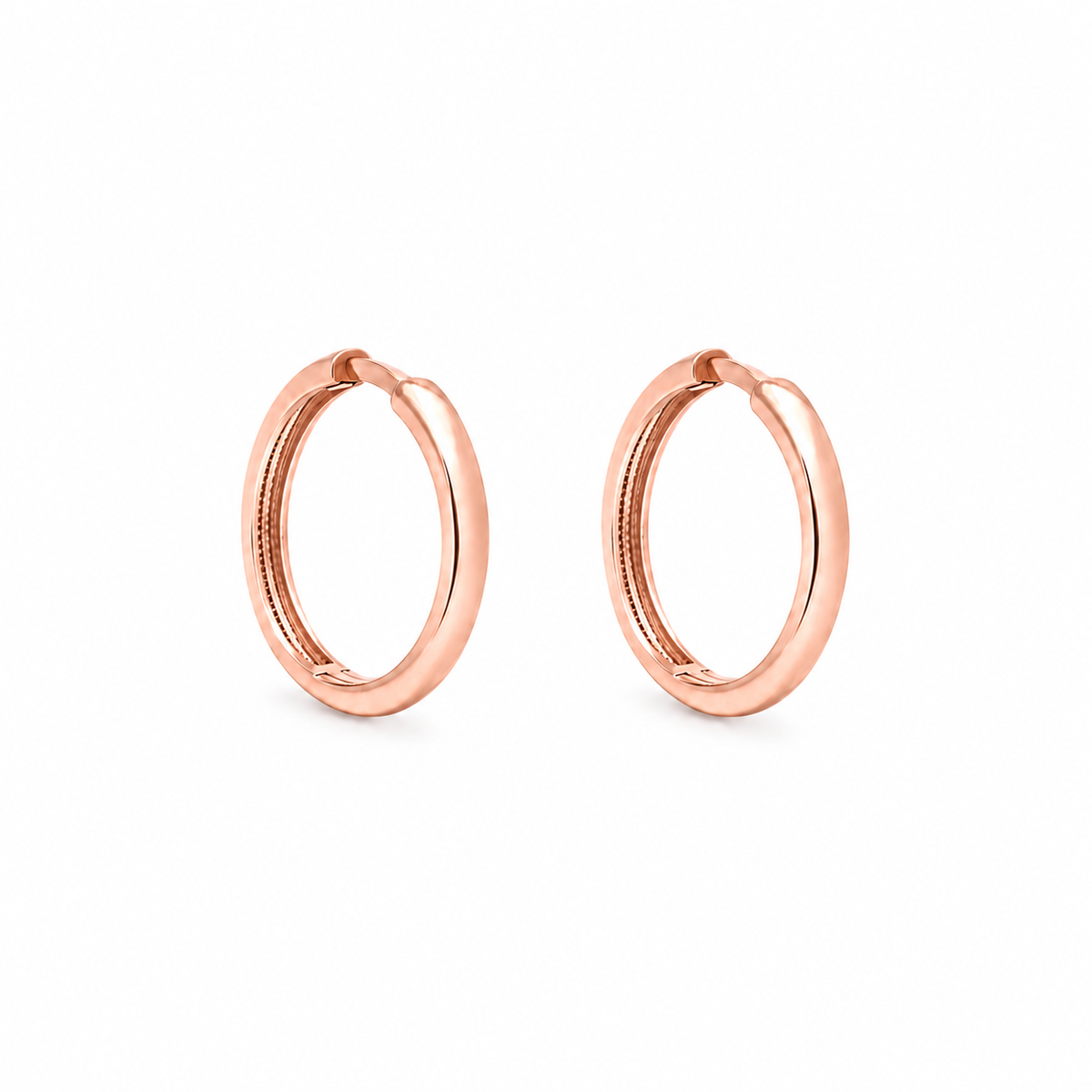 Boucles d'Oreilles Huggies Lisses Or 10K