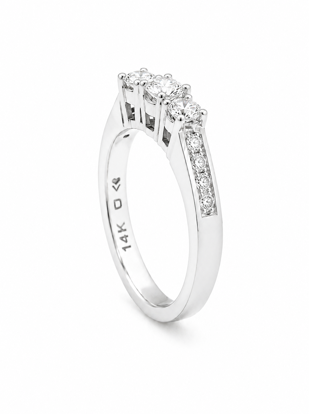 Bague Or Blanc 14K Diamant 0,60ct