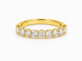 Bague Semi-Éternité Or Jaune 14K Diamants Lab 1,00ct