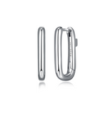 Boucles Rectangulaires Minimalistes – Elle Argent 925