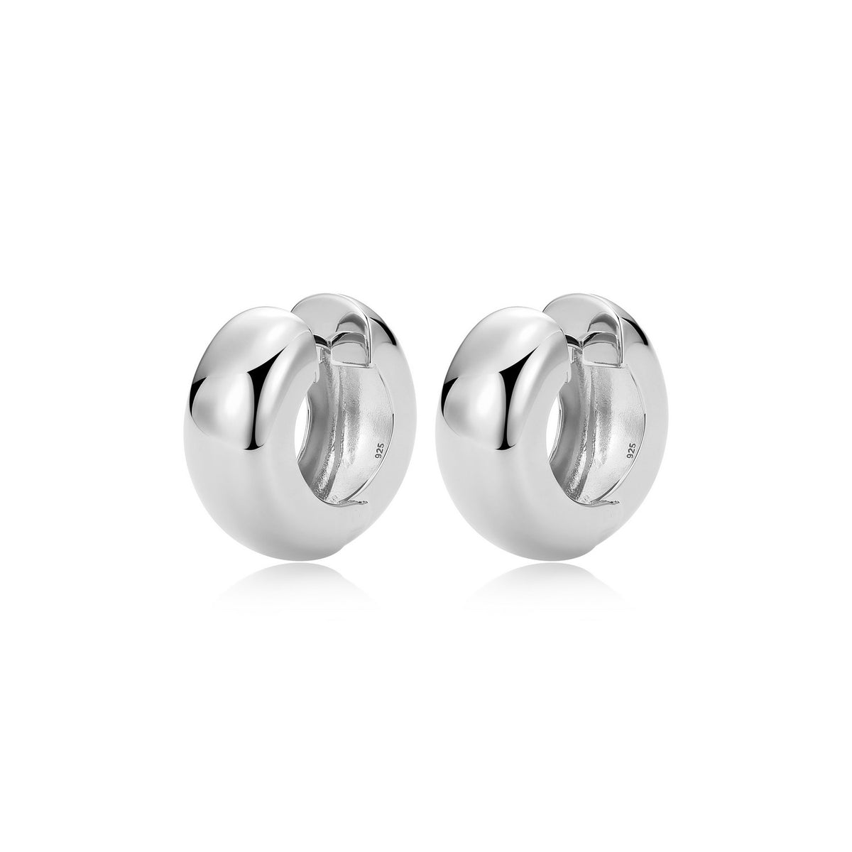 Boucles d'Oreilles Huggies Épaisses 20mm – Reign Argent 925
