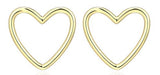 Boucles d'Oreilles Clous Cœur Plaqué Or – Reign Argent 925