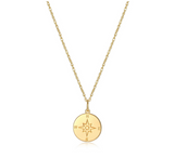 Collier Compass Plaqué Or – Reign Argent 925