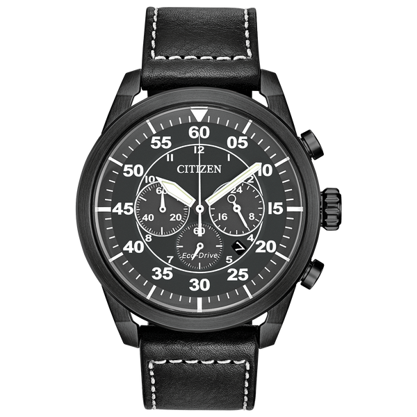 Montre Citizen Avion Cuir Brun