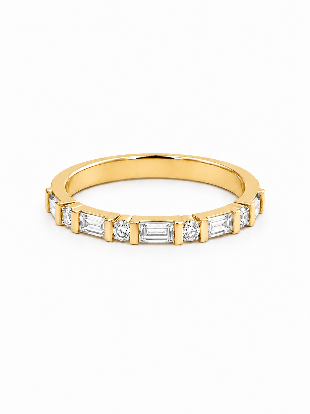 Bague Semi-Éternité Or 14K Diamants 0,37ct