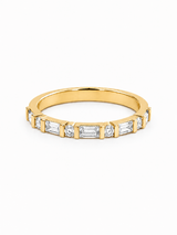 Bague Semi-Éternité Or 14K Diamants 0,37ct
