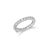 Bague Torsade Zircon – Elle Argent 925