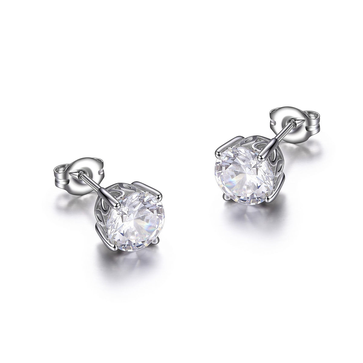 925 Silver Reign 7mm Zircon Stud Earrings