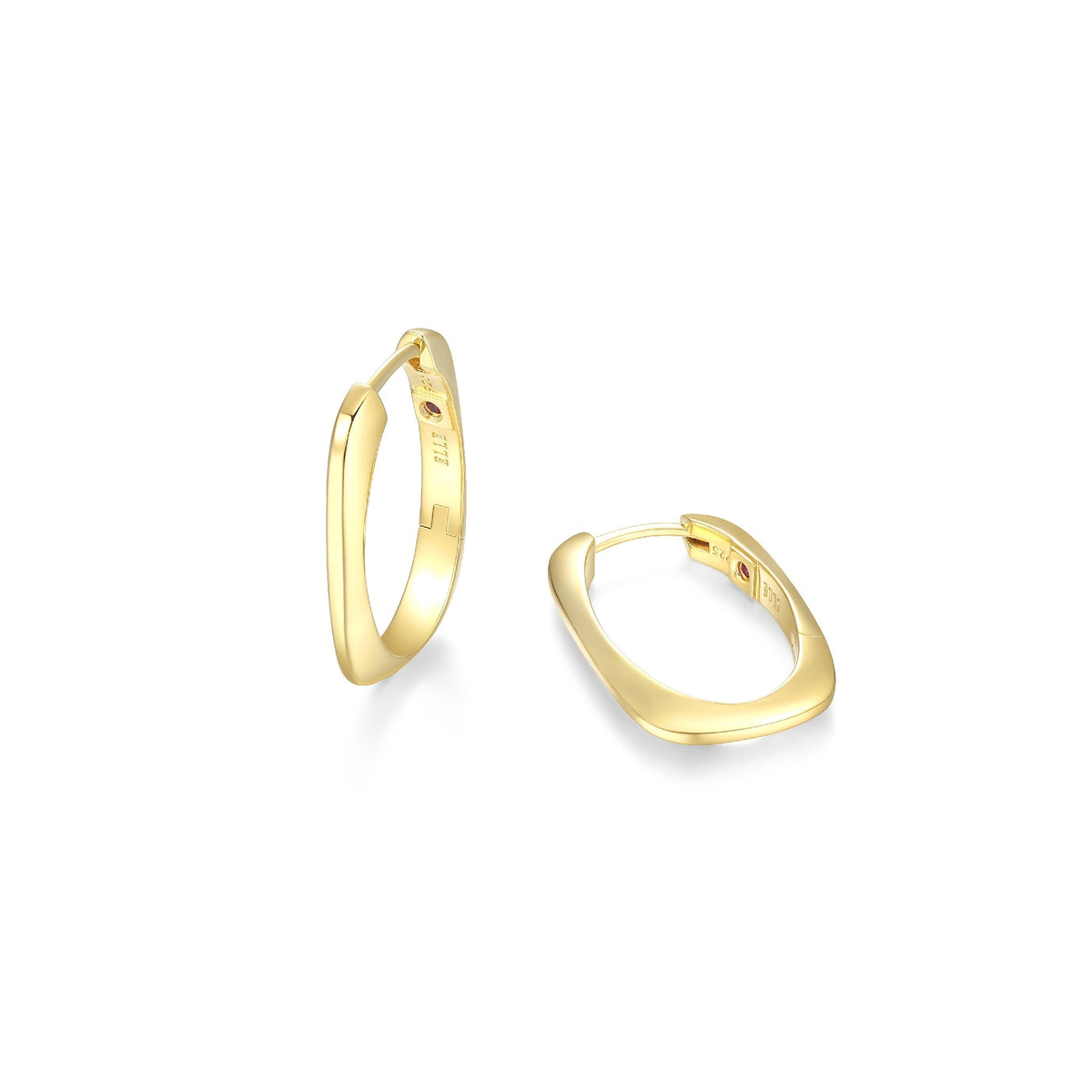 Boucles d'Oreilles Design – Elle Argent Plaqué Or