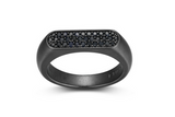BAGUE BLACK ICE ARGENT FINI GUNMÉTAL SAPHIR NOIR GRANDEUR 9 64ARH3K4AL