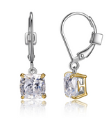 Boucles ELLE pendantes argent 925 et zircon