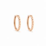 Boucles d'Oreilles Huggies Coupe Diamant Or 10K