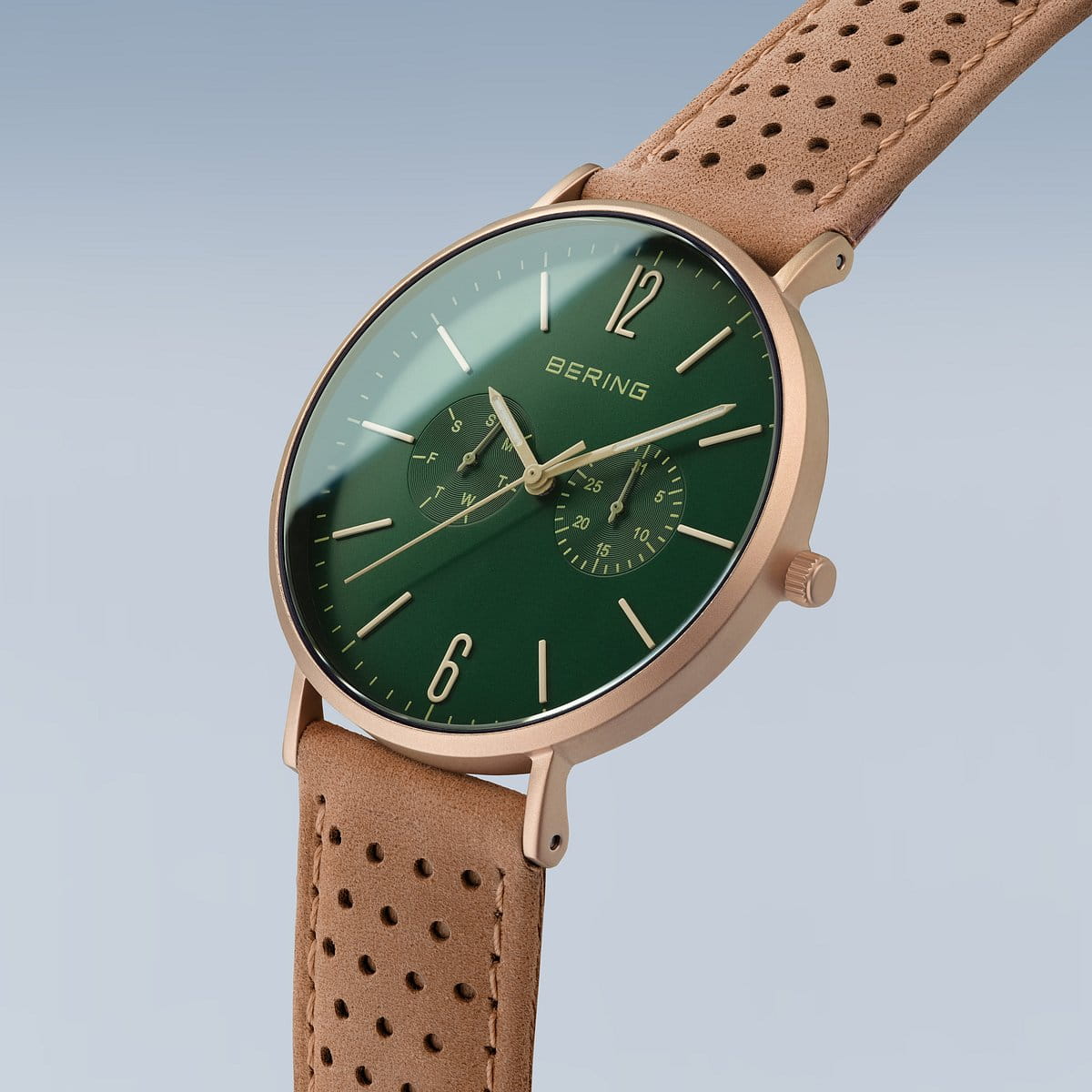 Montre Bering 14240-668 bleue et or rose