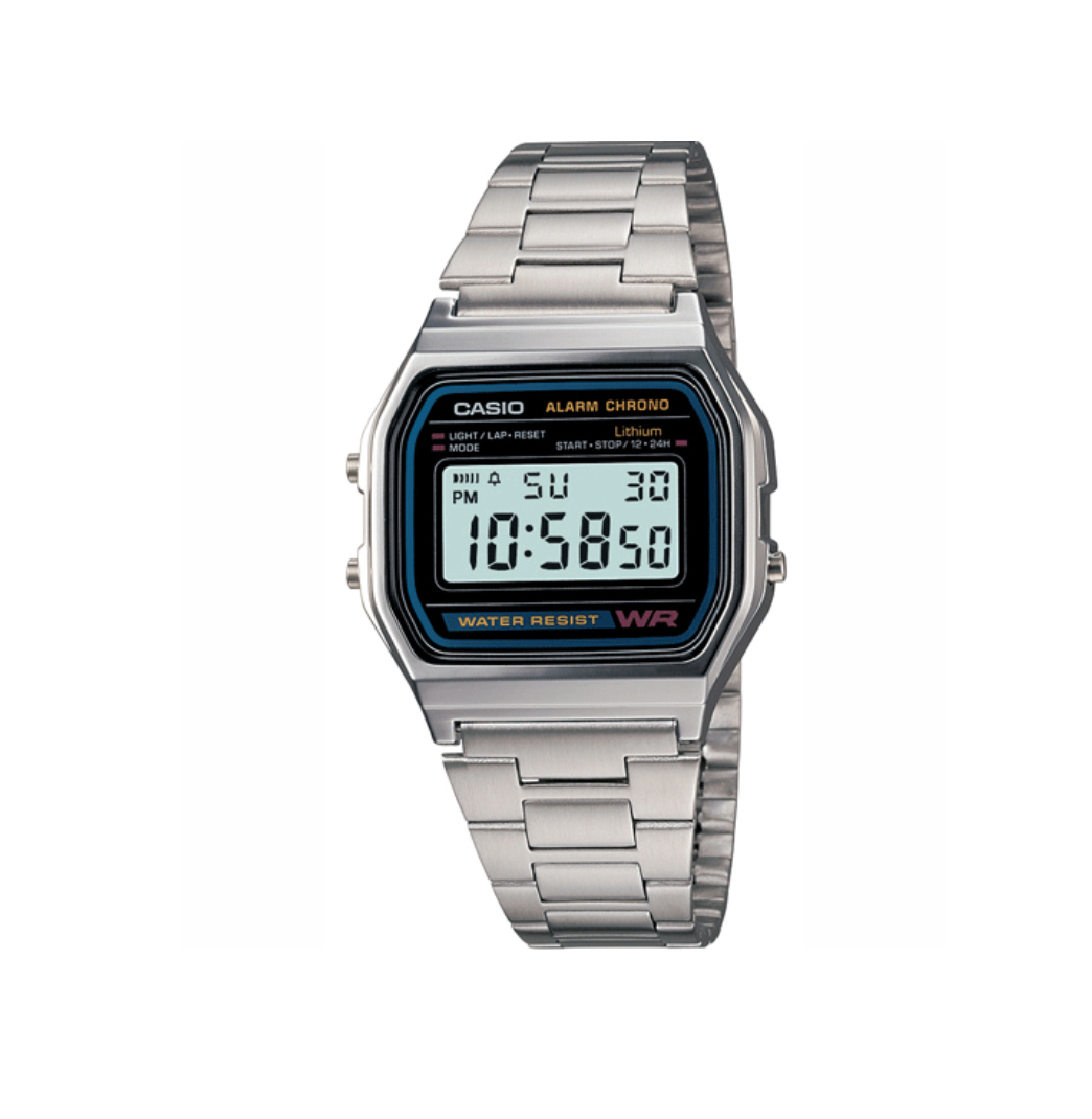 Montre Casio A158WA-1CR digitale acier