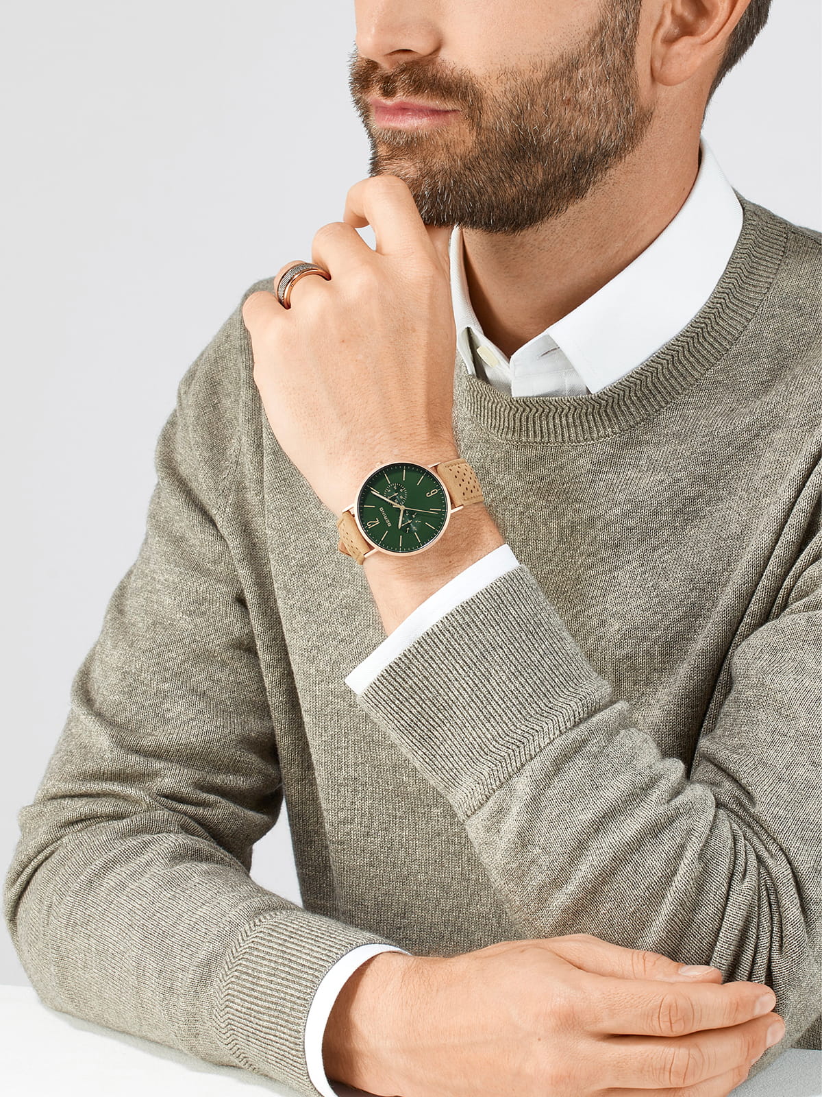 Montre Bering 14240-668 bleue et or rose