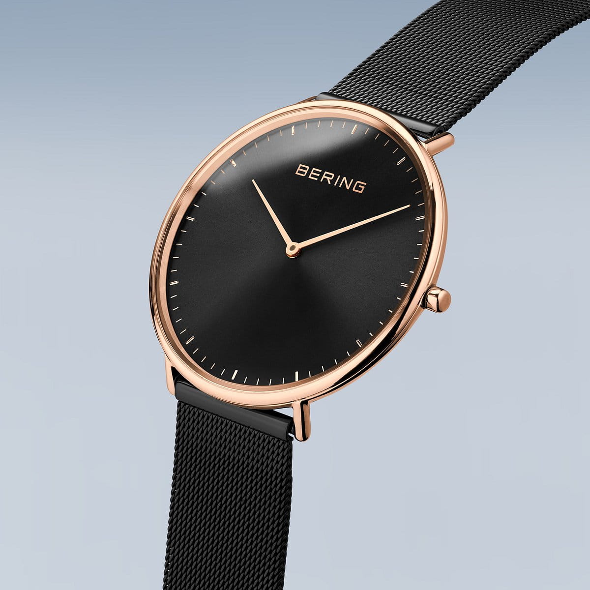 Bering Ultra Slim 39mm Noir Or Rose