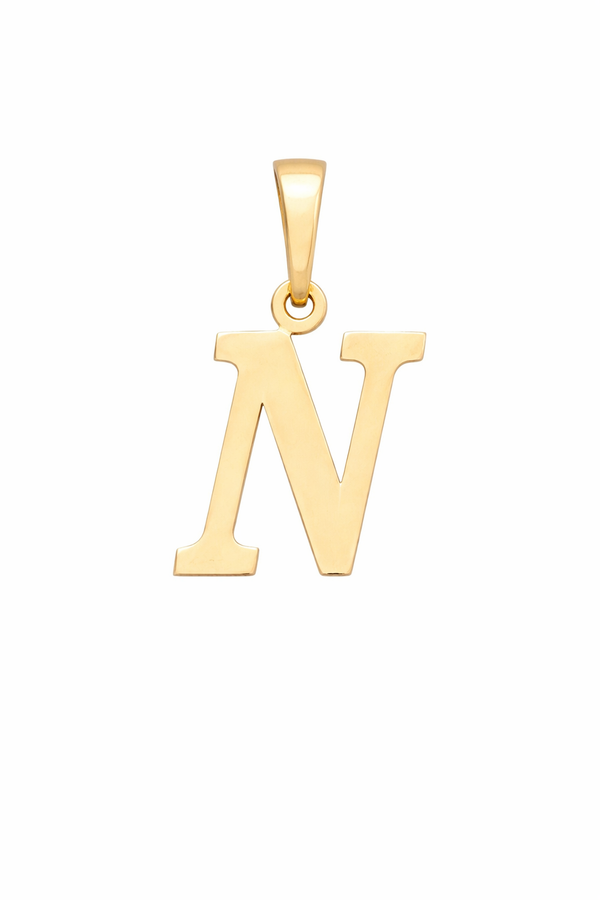 Pendentif Lettre Or Jaune 10K