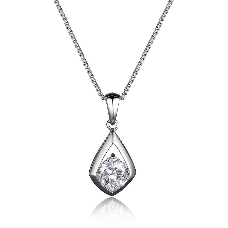 Collier Pendentif Solitaire Zircon – Elle Argent 925