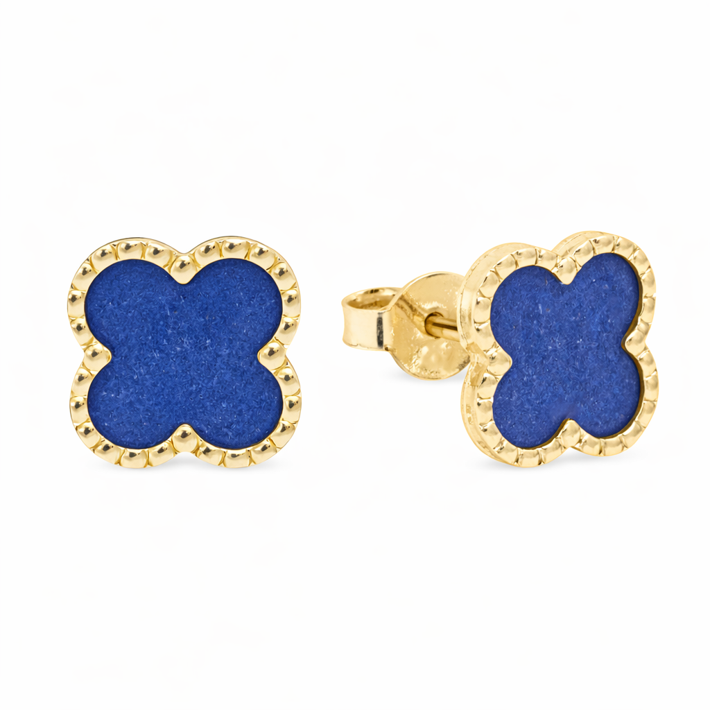 Boucles d'Oreilles Trèfle Or Jaune 10K