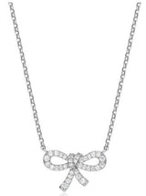 Collier Pendentif Nœud Zircon – Reign Argent 925
